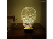 3D Visual LED Small Table Night Light Lamp Engraved Micro USB Plug For Desk Decoration Skull