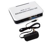 New 1080P Audio VGA to HDMI HD HDTV Video Converter Box Adapter for PC Laptop Computer Notebook DVD