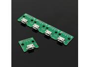 5 PCS MICRO USB To DIP Adapter 5pin Female Connector B type Pcb Converter FR4