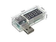 2PCS USB Current Tester USB voltmeter Voltage Tester Detector Ammeter Ampere Meter Translucent 0A 3A 3.5V 7V