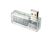 10PCS USB Current Tester USB voltmeter Voltage Tester Detector Ammeter Ampere Meter Translucent 0A 3A 3.5V 7V