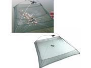 100x100CM Fishpot Small Net Cage Crawdad Nylon Fish Shrimp Crab Bait Trap Cast Cage Foldable Durable Lightweight