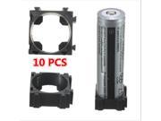 10pc Lightweight Durable Battery Spacer 1x 18650 Radiating Shell EV Battery Pack Plastic Heat Holder Black