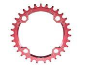 Bike Cycling Bicycle Narrow Wide 1x 9 10 11 Single Chainring Chain Ring 104BCD 34T Red
