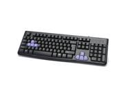 New Black Fashion PS 2 Wired Keyboard Offic Gaming Keyboard For Laptop PC