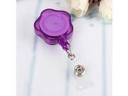 Aluminum Alloy Nylon Flower Easy To buckle Telescopic Buckle Card Pull Buckle Retractable Clip Key Chain Multi Color For Hanging Work Card Label Key