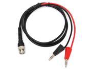 BNC Q9 To Dual 4mm Stackable Banana Plug w Socket Test Leads Probe Cable 120CM