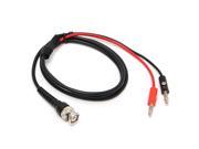 BNC Q9 To 4mm Dual Double Banana Plug Connector w Test Probe Cable Leads 120CM