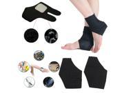 2Pcs Adjustable Sport Ankle Foot Elastic Brace Support Wrap Pain Injury Pain Relief Black