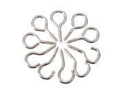 5 Pairs Durable Metal Curtain Hooks Eyes For Voile Net Curtain Wire 5x23mm