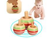 3pcs Spinning Classic Levitron Toy Kinetic Science Peg Top Spinner Wooden Gyro