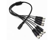 DC 1 Female to 8 Male Home Security System Camera Power Supply Cable Splitter