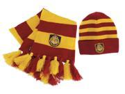 Harry Potter Hogwarts Knit Scarf & Hat Set Costume Accessory One Size
