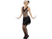 20's Jazz Black Costume Dress w/Hairpiece Adult Large