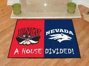 Fanmats Unlv Rebels / Nevada Wolf Pack House Divided Rug 33.75"x42.5"