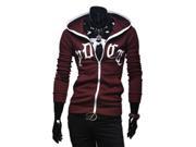 Kmfeil Men Long Sleeve Front Zipper Hoodies Winter Slimming Coat