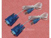 2PCS USB TO RS232 USB TO serial line male 9 needle serial conversion line