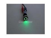 Green 16mm 12V Latching Push Button Stainless Steel Power Switch