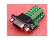9Pin Female Adapter DB9 M9 DB9 Nut Type Connector Terminal Module RS232