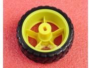 2pcs Small Smart Car Model Robot Plastic Tire Wheel 66mm x 26mm
