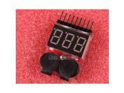 2S 8S Lipo Battery Low Voltage Tester Buzzer Alarm Lipo Battery Voltage Tester