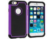 Black Purple Hybrid Rugged Hard Soft Case Cover for Apple iPhone 6 4.7