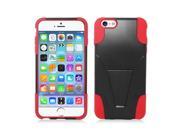 Black Red Hybrid Hard Silicone Case Cover with Stand for Apple iPhone 6 Plus 5.5