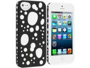 Black White Hybrid Bubble Hard Soft Skin Case Cover for Apple iPhone 5 5S