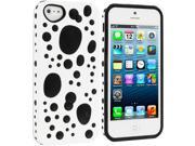 White Black Hybrid Bubble Hard Soft Skin Case Cover for Apple iPhone 5 5S