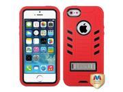 Apple iPhone 5S 5 Black Red TUFF eNUFF Hybrid Case Cover Metal Stand