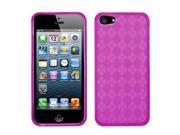 Apple iPhone 5S 5 Hot Pink Argyle Candy Skin Case Cover