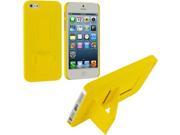 Yellow Grid Texture w Stand Hard Rubberized Back Cover Case for Apple iPhone 5 5S