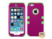 Apple iPhone 5S 5 Titanium Solid Hot Pink Electric Green TUFF Hybrid Case Cover