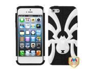 Apple iPhone 5S 5 Ivory White Black Spiderbite Hybrid Protector Case Cover