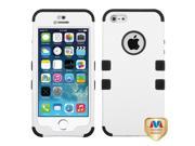 Apple iPhone 5S 5 Ivory White Black TUFF Hybrid Phone Protector Case Cover