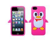 Apple iPhone 5S 5 Hot Pink Penguin Pastel Skin Case Cover