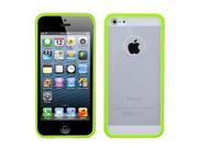 Apple iPhone 5S 5 Transparent Clear Solid Green Gummy Case Cover