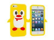 Yellow Penguin Silicone Design Soft Skin Case Cover for Apple iPhone 5 5S