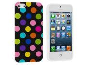 Black Colorful TPU Polka Dot Skin Case Cover for Apple iPhone 5 5S