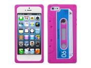 Apple iPhone 5S 5 Hot Pink Retro Cassette Skin Case Cover
