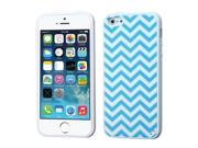 Apple iPhone 5S 5 Blue Wave Solid White Gummy Case Cover