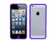 Apple iPhone 5S 5 Transparent Clear Solid Purple Gummy Case Cover