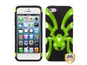 Apple iPhone 5S 5 Solid Pearl Green Black Spiderbite Hybrid Case Cover