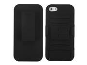 Apple iPhone 5S 5 Black Advanced Armor Stand Case Cover Holster