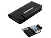 Apple iPhone 5S 5 Black Book Style MyJacket Wallet Case Cover