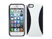 Apple iPhone 5S 5 White Black Mixy Phone Protector Case Cover