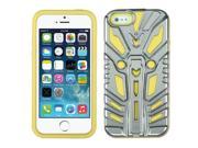 Apple iPhone 5S 5 Silver Plating Yellow Zenobots Hybrid Case Cover