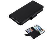 Apple iPhone 5S 5 Black Book Style MyJacket Wallet Case Cover