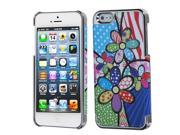 Apple iPhone 5S 5 Patchwork Flowers Silver Plating MyDual Back Case Cover