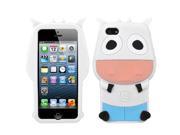 Apple iPhone 5S 5 White Cow Pastel Skin Case Cover